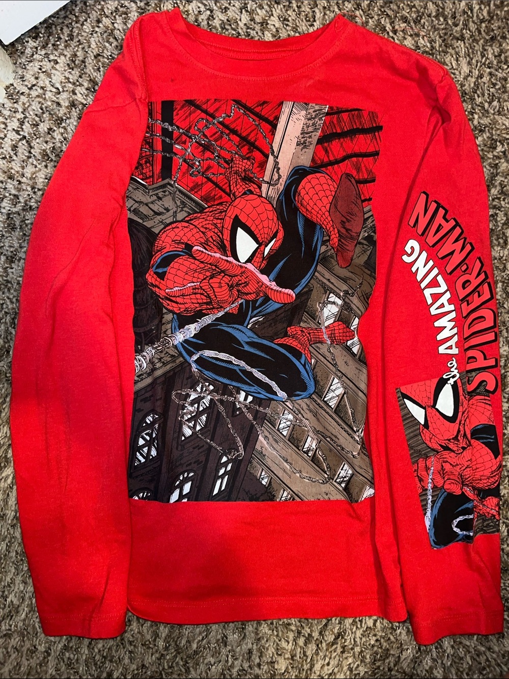 Marvel Red Spider-Man Graphic Logo Shirt